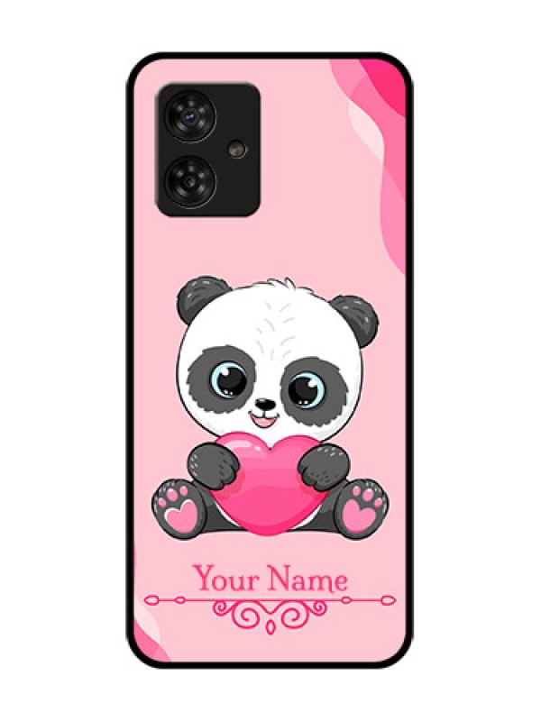 Custom Motorola Moto G64 5G Custom Metal Phone CaseCute Panda Design