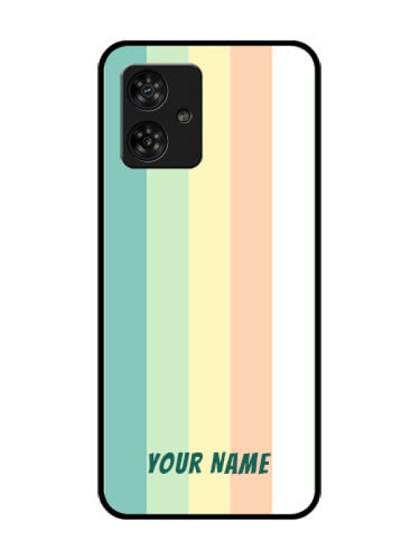 Custom Motorola Moto G64 5G Custom Metal Phone CaseMulti - Colour Stripes Design