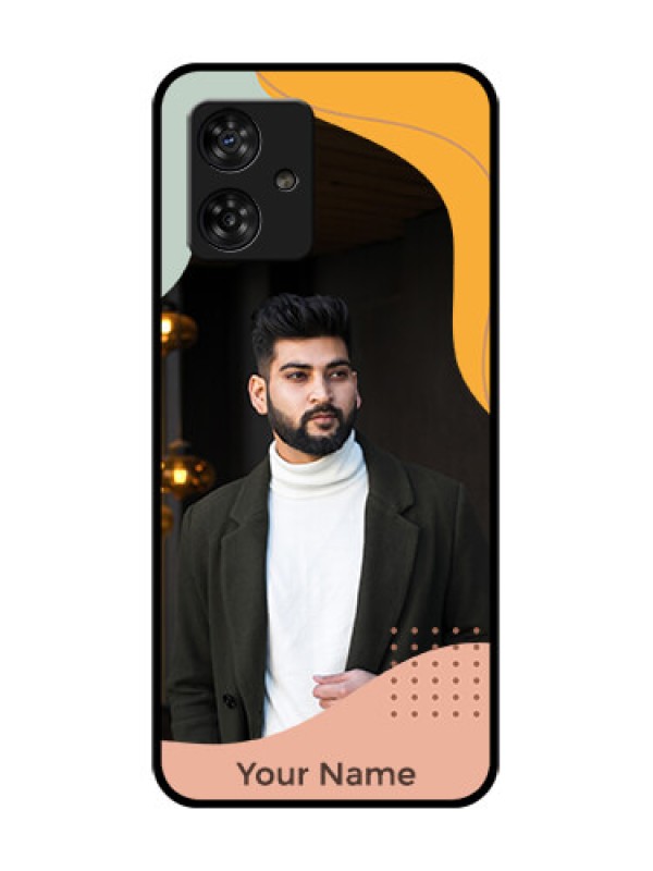 Custom Motorola Moto G64 5G Custom Metal Phone CaseTri - Coloured Overlay Design