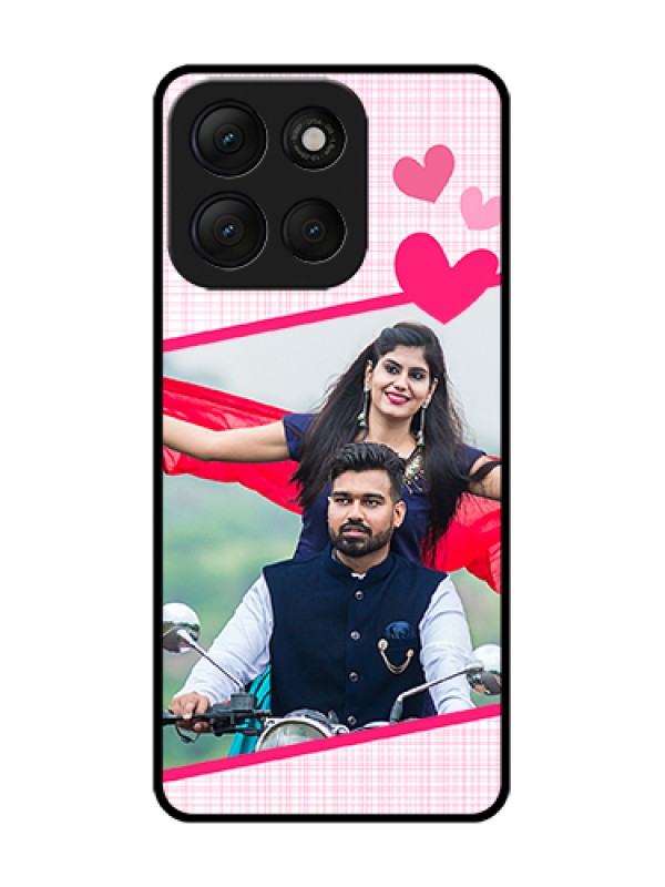 Custom Motorola G86 Power 5G Custom Metal Phone Case - Love Shape Heart Design