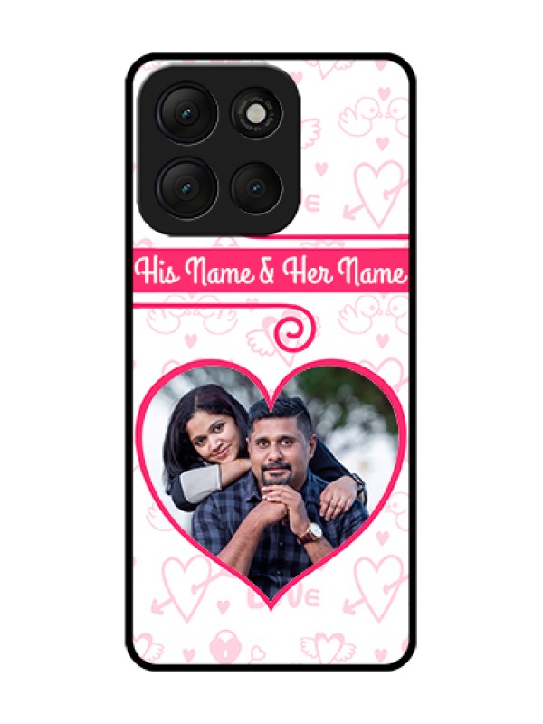 Custom Motorola G86 Power 5G Custom Metal Phone Case - Heart Shape Love Design