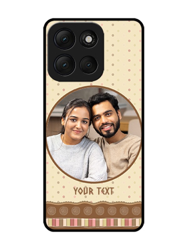 Custom Motorola G86 Power 5G Custom Metal Phone Case - Brown Dotted Mobile Case Design