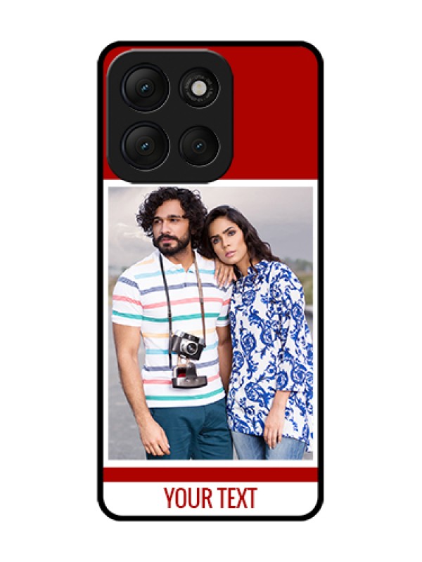 Custom Motorola G86 Power 5G Custom Metal Phone Case - Red Color Design