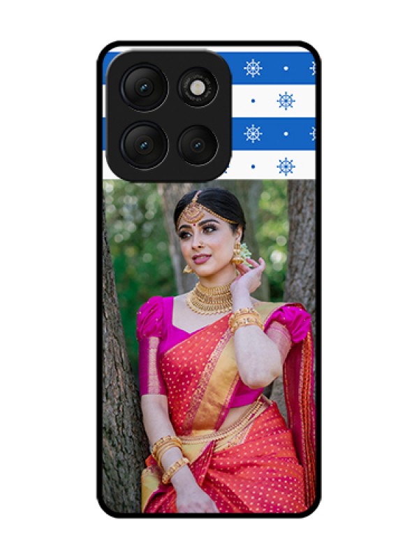 Custom Motorola G86 Power 5G Custom Metal Phone Case - Snow Pattern Design