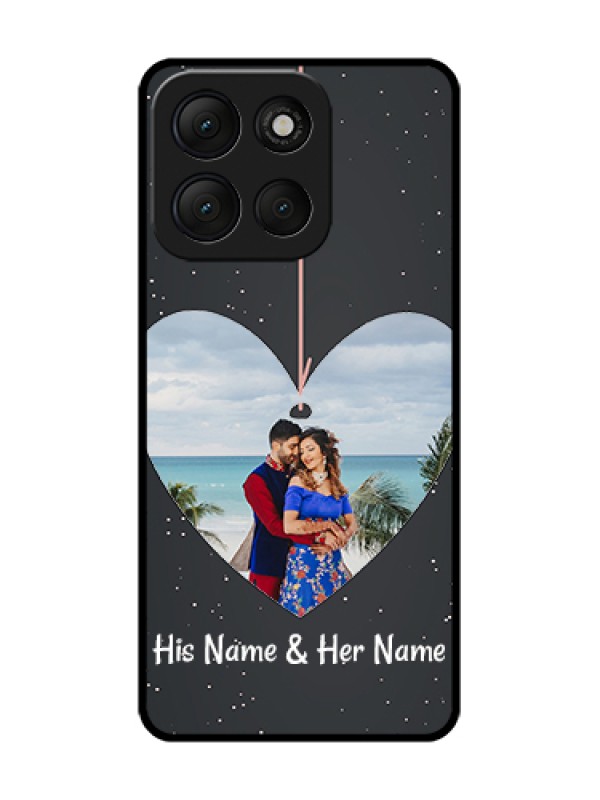 Custom Motorola G86 Power 5G Custom Metal Phone Case - Hanging Heart Design