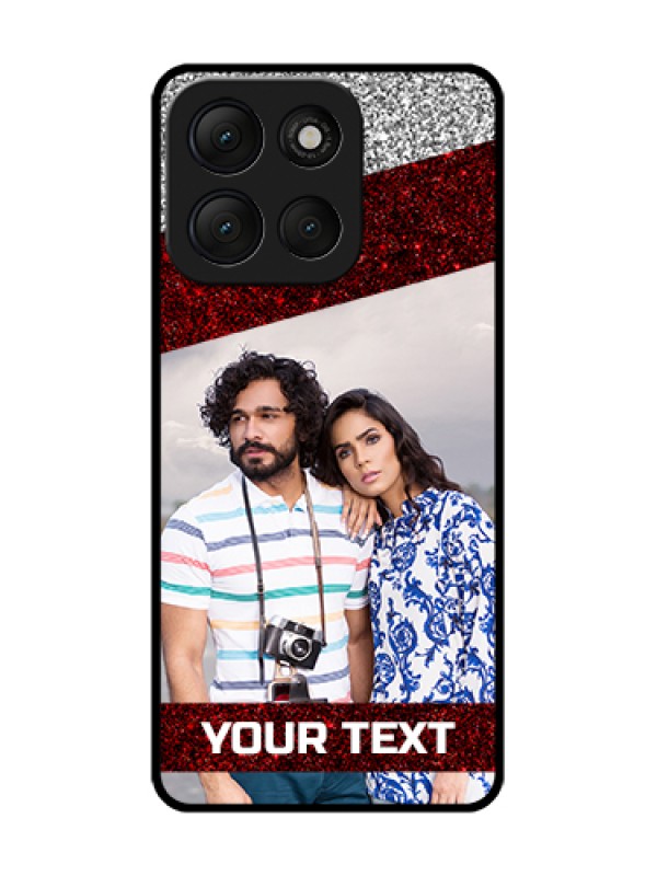 Custom Motorola G86 Power 5G Custom Metal Phone Case - Image Holder With Glitter Strip Design