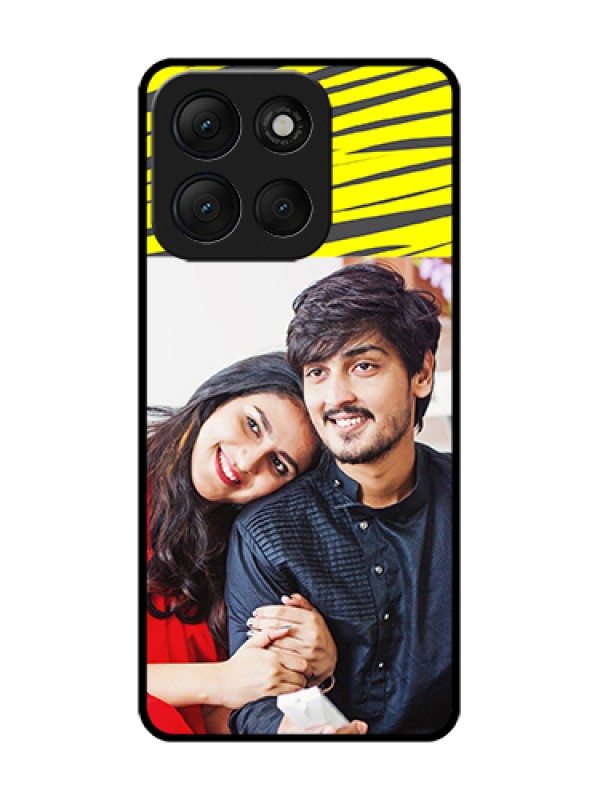 Custom Motorola G86 Power 5G Custom Metal Phone Case - Yellow Abstract Design