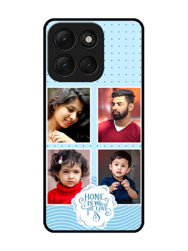 Custom Motorola G86 Power 5G Custom Metal Phone Case - Cute Love Quote With 4 Pic Upload Design