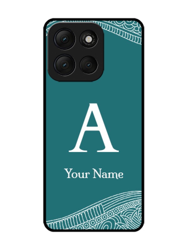 Custom Motorola G86 Power 5G Custom Metal Phone Case - Line Art Pattern With Custom Name Design