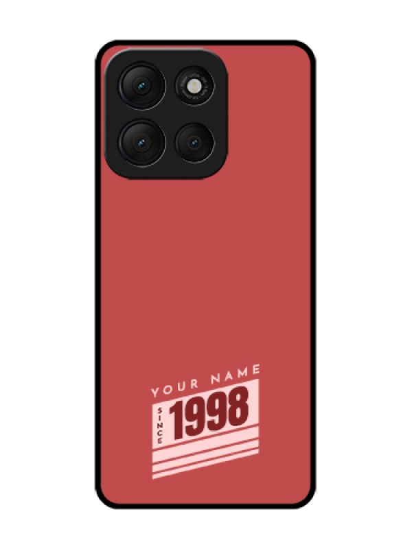 Custom Motorola G86 Power 5G Custom Metal Phone Case - Red Custom Year Of Birth Design