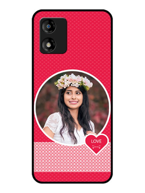 Custom Motorola Moto E13 Custom Metal Phone CasePink Color Pattern Design