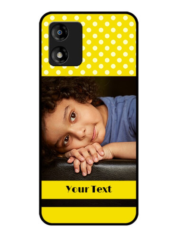 Custom Motorola Moto E13 Custom Metal Phone CaseBright Yellow Case Design