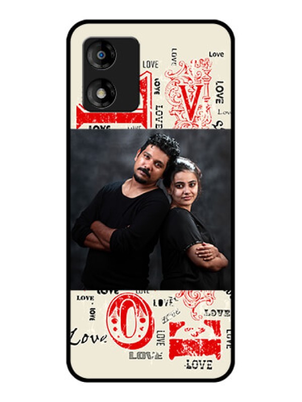 Custom Motorola Moto E13 Custom Metal Phone CaseTrendy Love Design Case