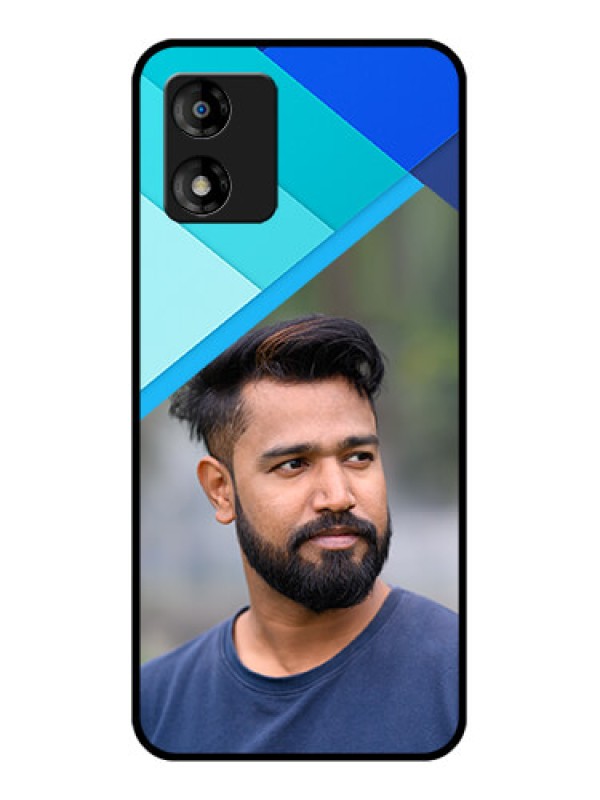 Custom Motorola Moto E13 Custom Metal Phone CaseBlue Pattern Design