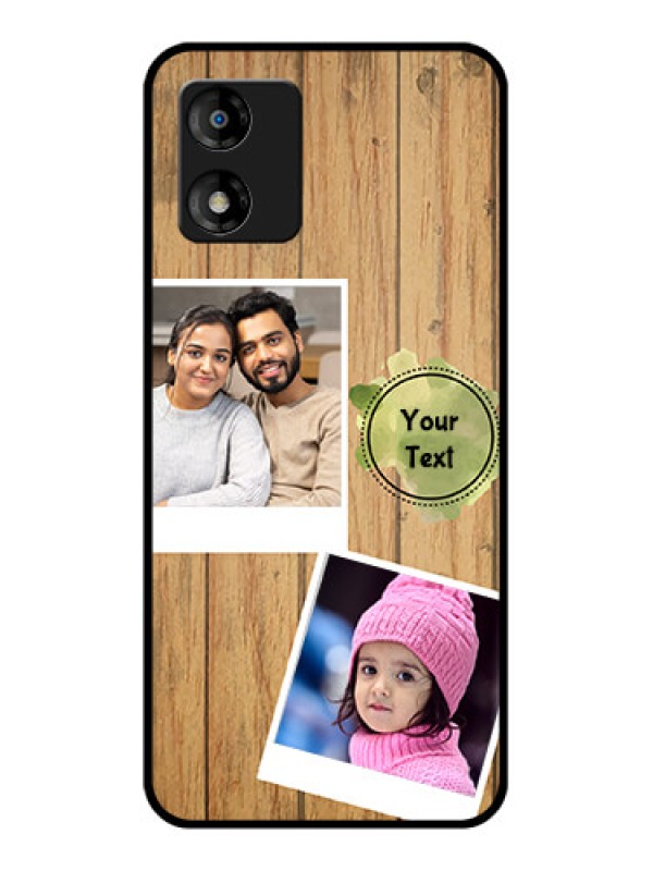 Custom Motorola Moto E13 Custom Metal Phone CaseWooden Texture Design