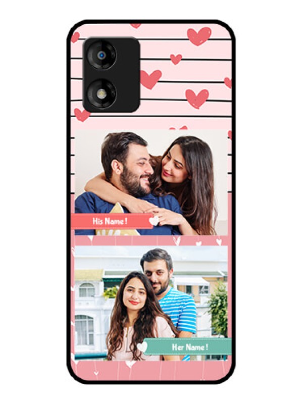 Custom Motorola Moto E13 Custom Metal Phone CasePhoto With Heart Design