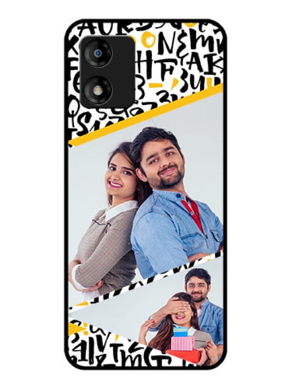 Custom Motorola Moto E13 Custom Metal Phone CaseLetters Pattern Design