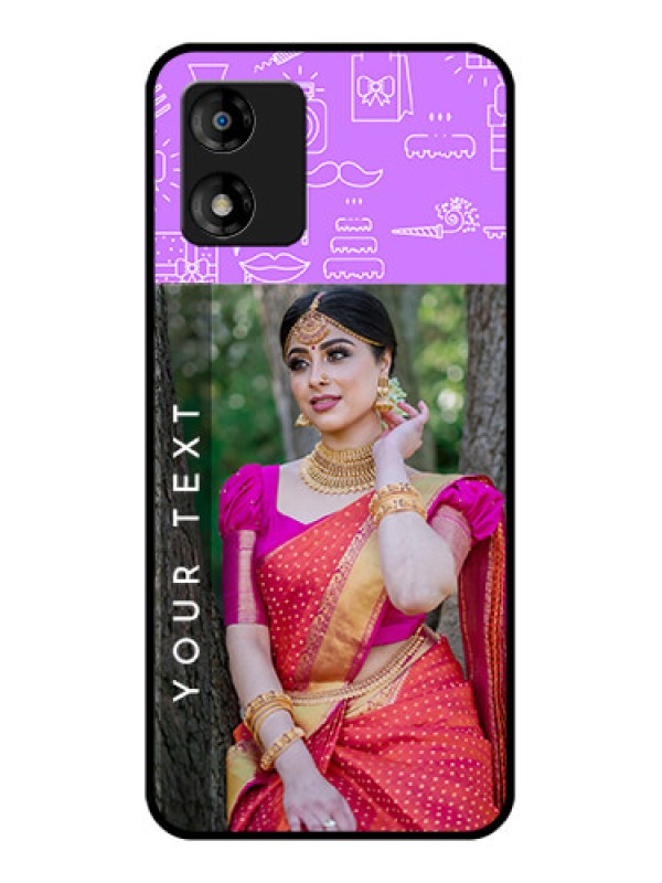 Custom Motorola Moto E13 Custom Metal Phone CaseBirthday Icons Design