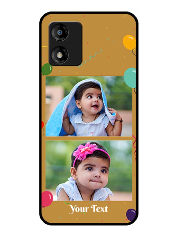 Custom Motorola Moto E13 Custom Metal Phone CaseImage Holder With Birthday Celebrations Design