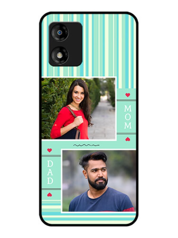 Custom Motorola Moto E13 Custom Metal Phone CaseMom and Dad Pic Design