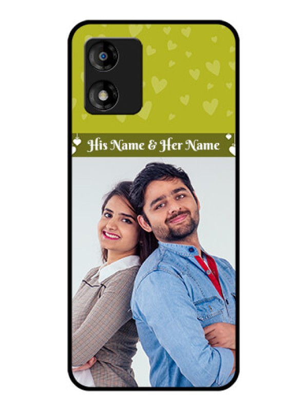 Custom Motorola Moto E13 Custom Metal Phone CaseYou and Me Heart Design