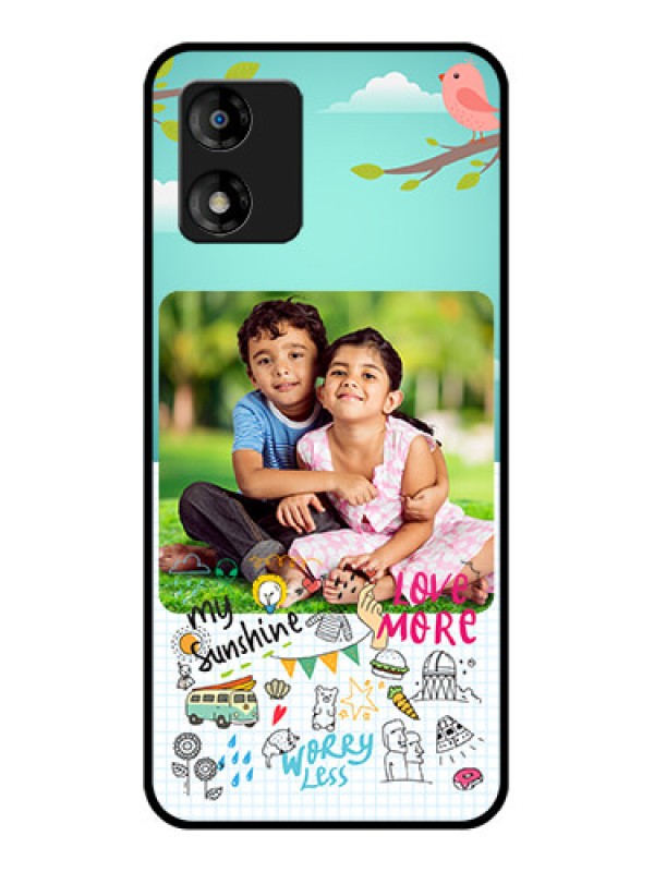 Custom Motorola Moto E13 Custom Metal Phone CaseDoodle Love Design