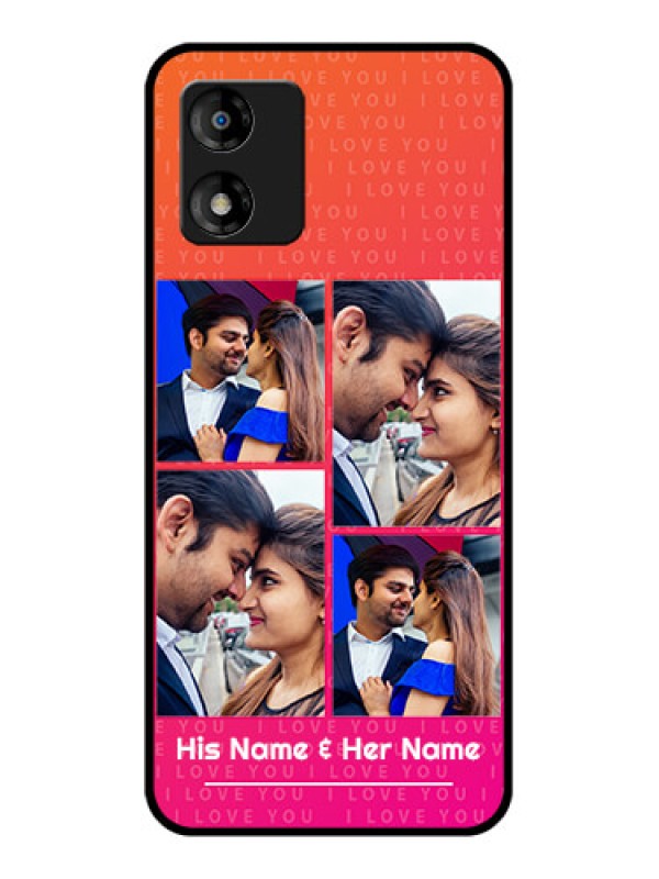 Custom Motorola Moto E13 Custom Metal Phone CaseI Love You Pink Design