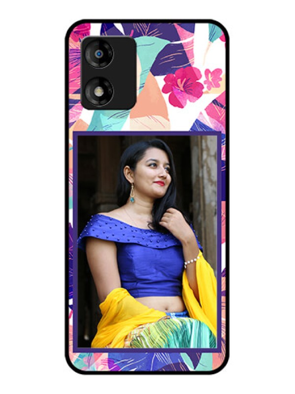 Custom Motorola Moto E13 Custom Metal Phone CaseAbstract Floral Design