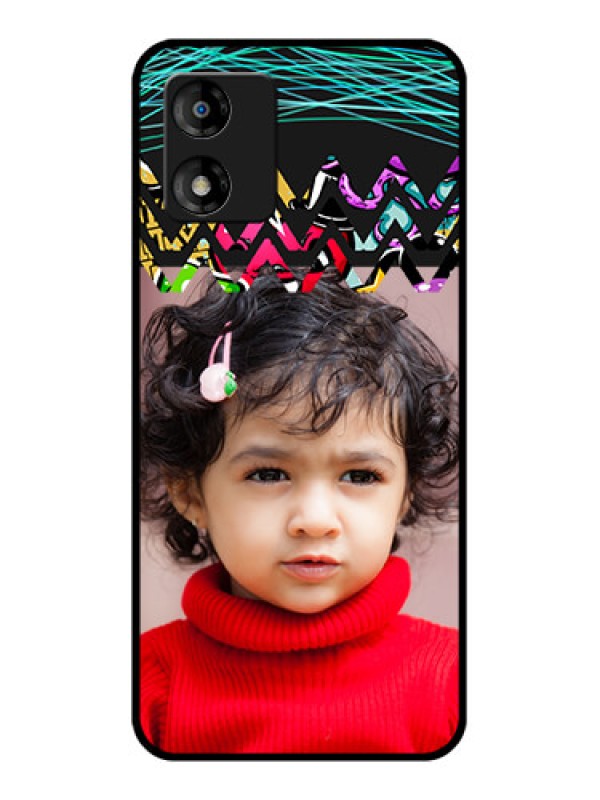 Custom Motorola Moto E13 Custom Metal Phone CaseNeon Abstract Design