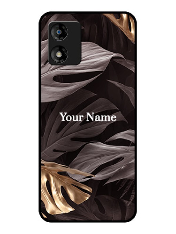 Custom Motorola Moto E13 Custom Metal Phone CaseWild Leaves Digital Paint Design