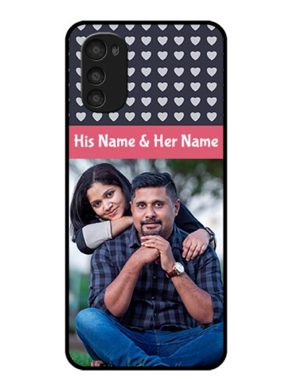 Custom Moto E32s Custom Metal Phone Case - Love Symbols Design