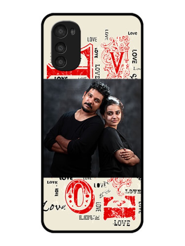 Custom Moto E32s Custom Metal Phone Case - Trendy Love Design Case