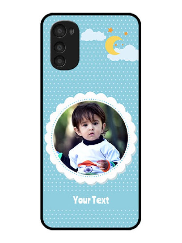 Custom Moto E32s Custom Metal Phone Case - Violet Pattern Design