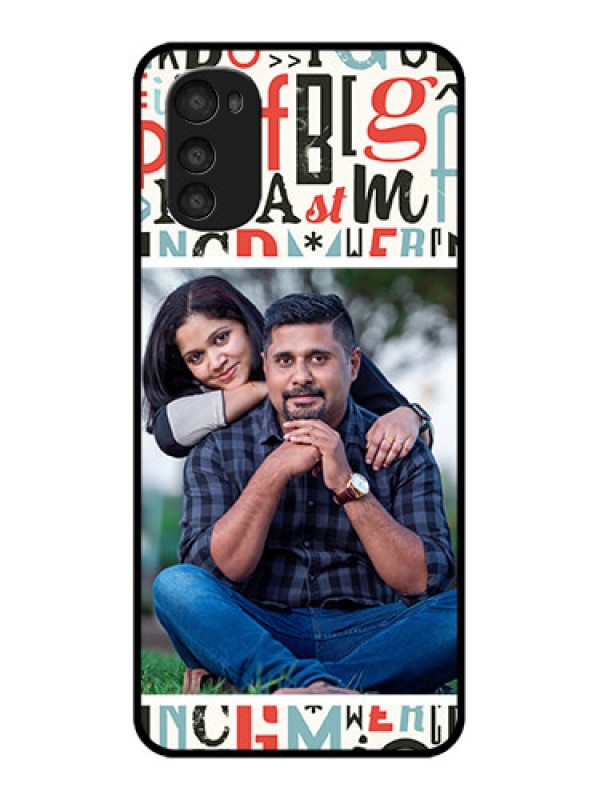 Custom Moto E32s Custom Metal Phone Case - Alphabet Design