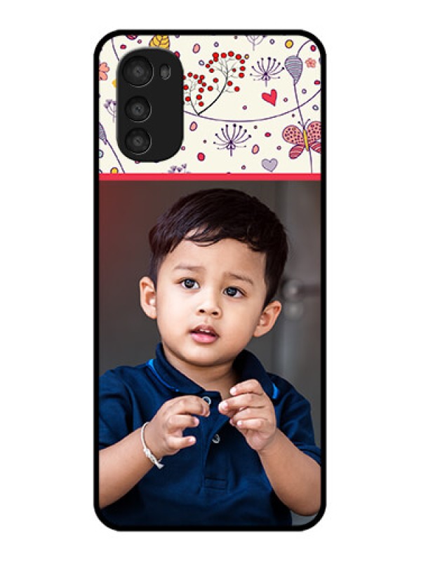 Custom Moto E32s Custom Metal Phone Case - Premium Floral Design