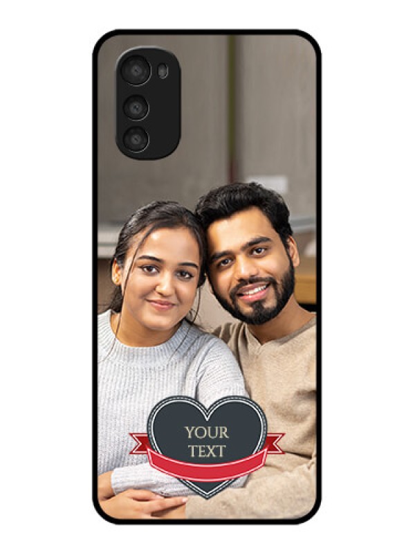 Custom Moto E32s Custom Metal Phone Case - Just Married Couple Design