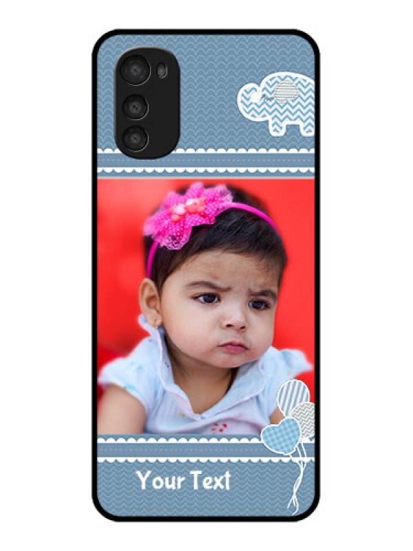 Custom Moto E32s Custom Metal Phone Case - With Kids Pattern Design