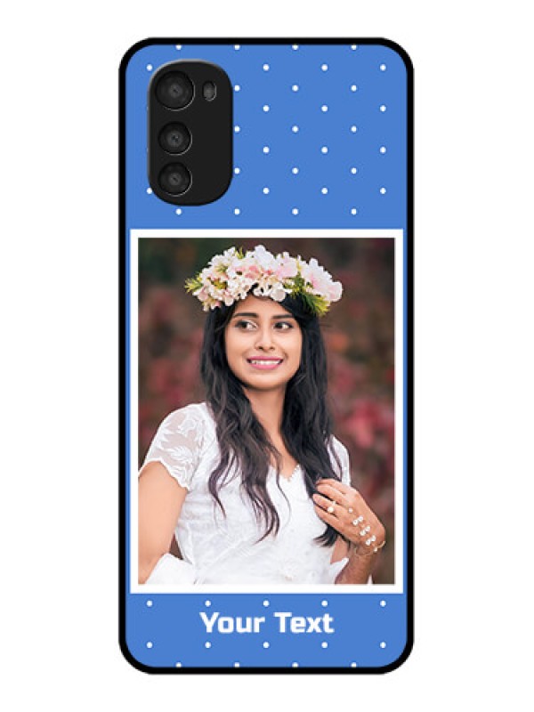 Custom Moto E32s Custom Metal Phone Case - Polka Dots Design