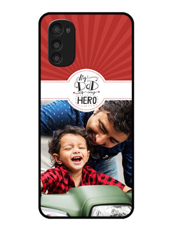 Custom Moto E32s Custom Metal Phone Case - My Dad Hero Design