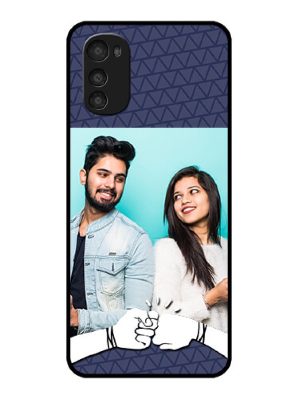 Custom Moto E32s Custom Metal Phone Case - With Best Friends Design