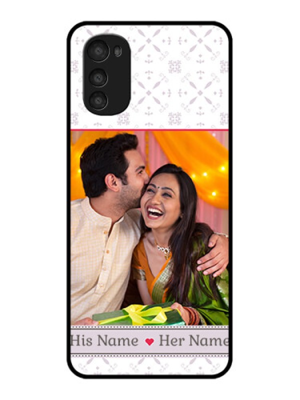 Custom Moto E32s Custom Metal Phone Case - With Photo And Ethnic Design