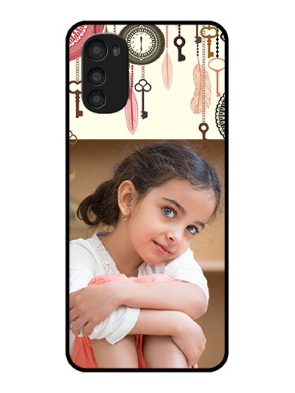 Custom Moto E32s Custom Metal Phone Case - Boho Style Design