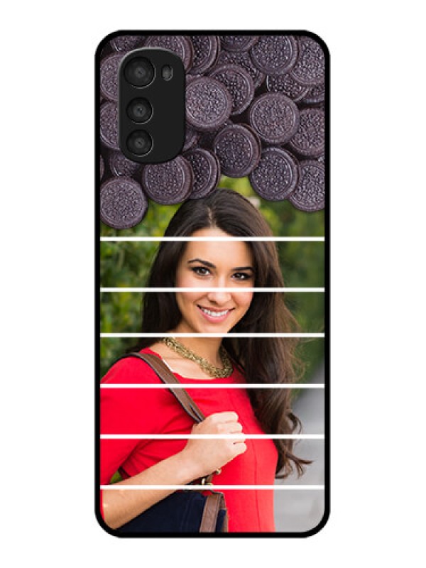 Custom Moto E32s Custom Metal Phone Case - With Oreo Biscuit Design