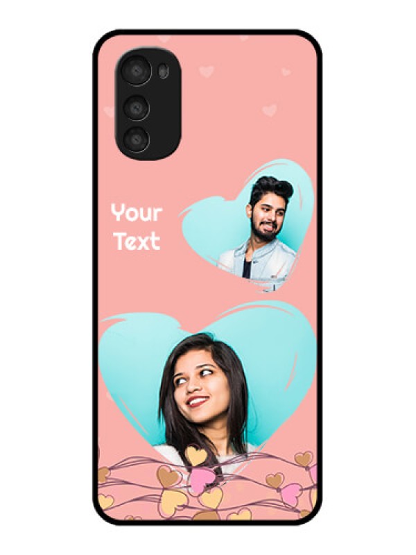 Custom Moto E32s Custom Metal Phone Case - Love Doodle Design