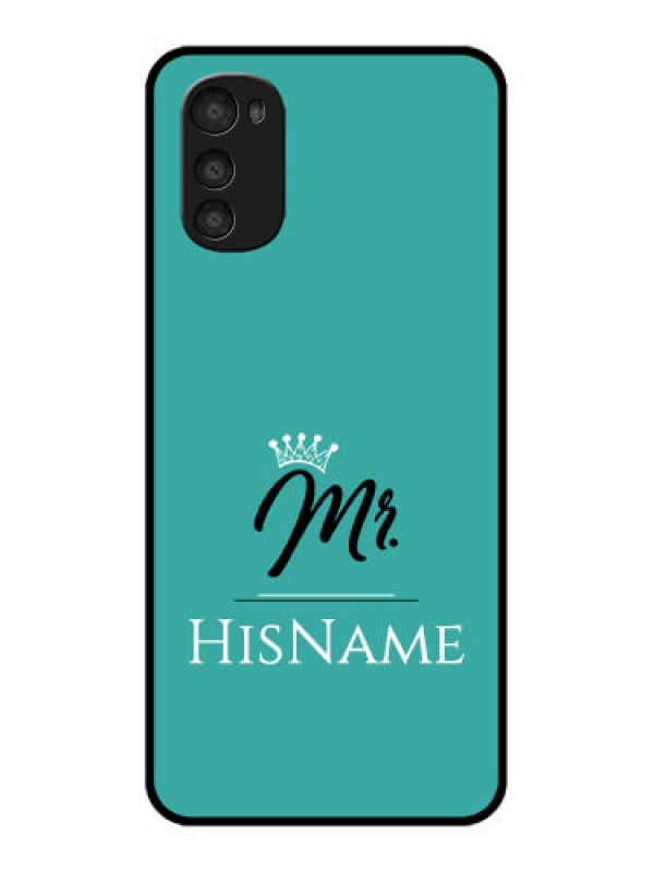 Custom Moto E32s Custom Metal Phone Case - Mr With Name Design