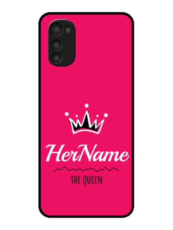 Custom Moto E32s Custom Metal Phone Case - Queen With Name Design