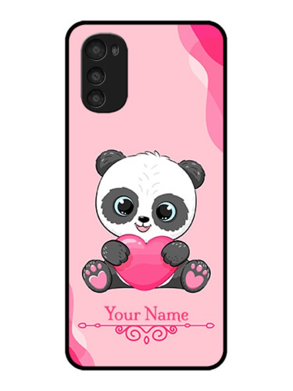 Custom Moto E32s Custom Metal Phone Case - Cute Panda Design