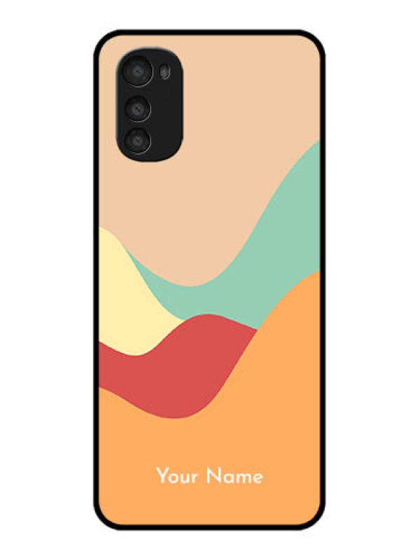 Custom Moto E32s Custom Metal Phone Case - Ocean Waves Multi - Colour Design