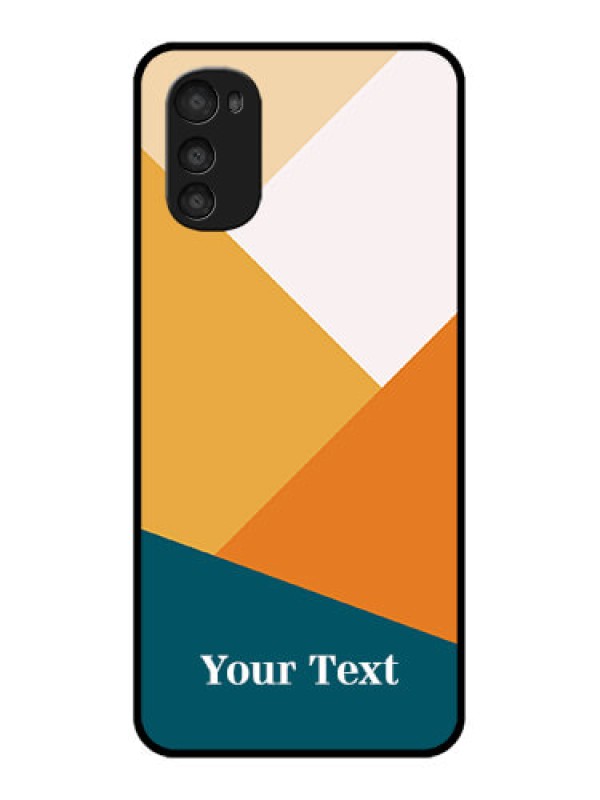 Custom Moto E32s Custom Metal Phone Case - Stacked Multi - Colour Design