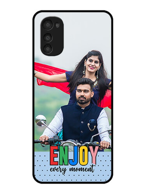 Custom Moto E32s Custom Metal Phone Case - Enjoy Every Moment Design